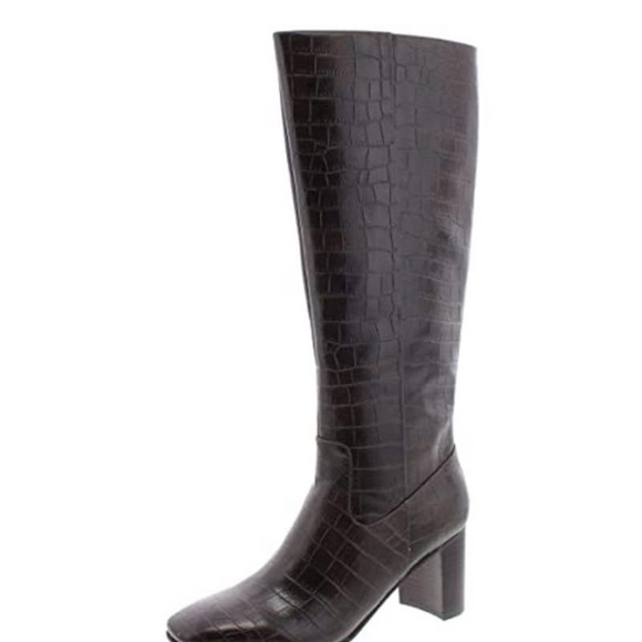 MARC FISHER Brown Croc Revela  Block Heel Boots size 5.5 - Picture 7 of 7